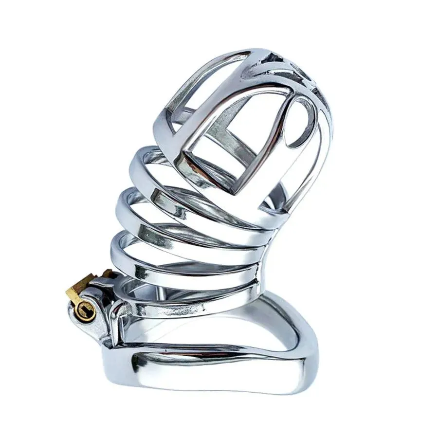 100mm Steel Male Chastity Belt Cage Toy