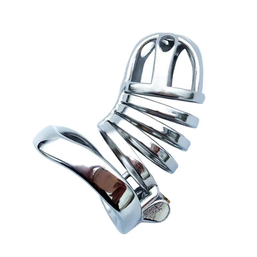 100mm Steel Male Chastity Belt Cage Toy