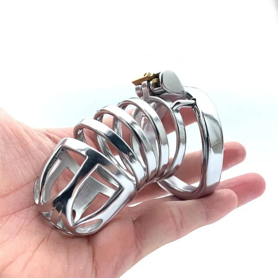 100mm Steel Male Chastity Belt Cage Toy