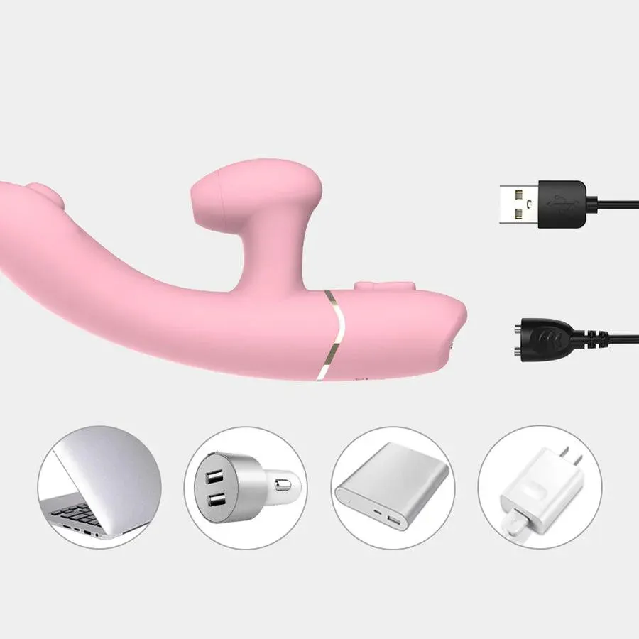 2-In-1 Flapping Sucking Rabbit Vibrator for Women