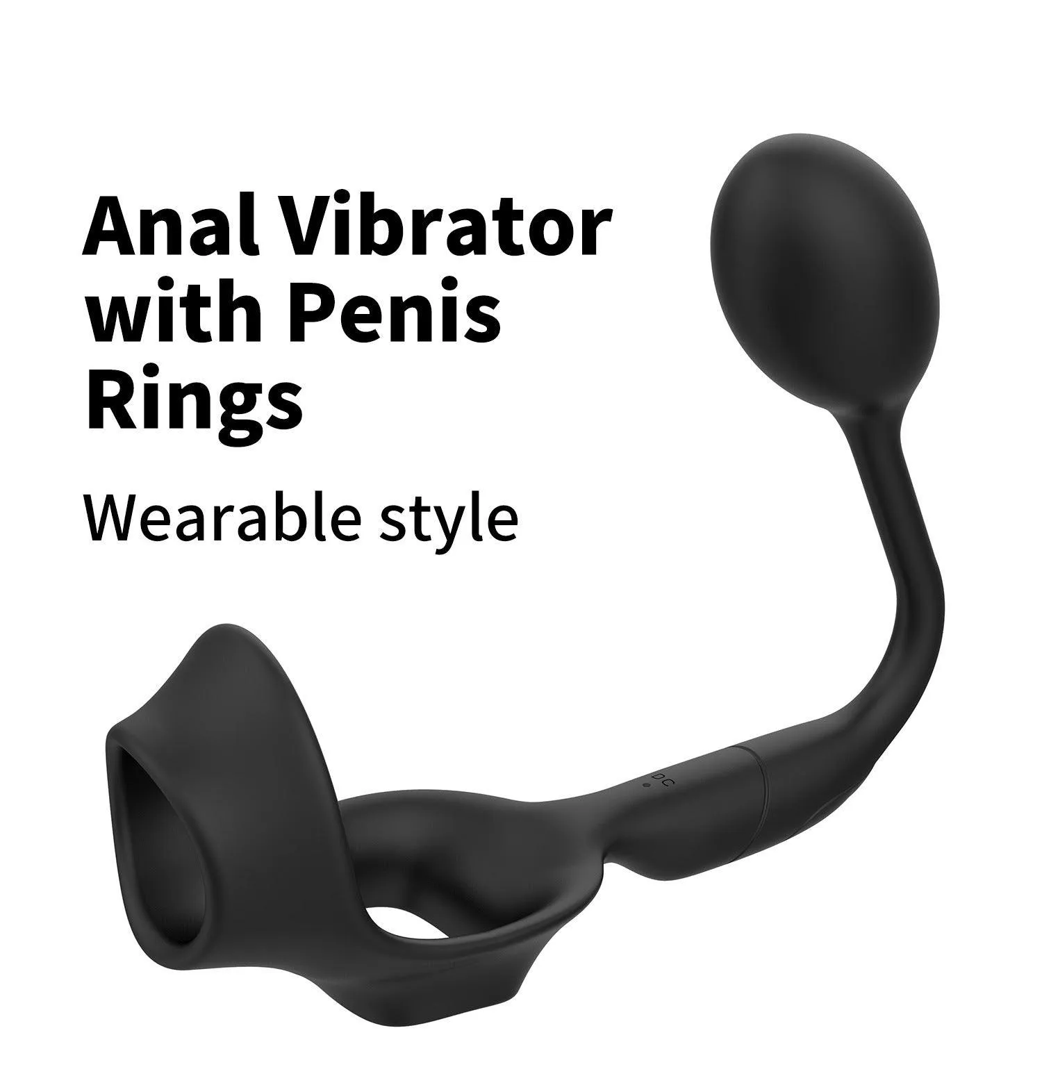 3 IN1 Cock Ring with 10 Frequency Anal Vibrator Wearable