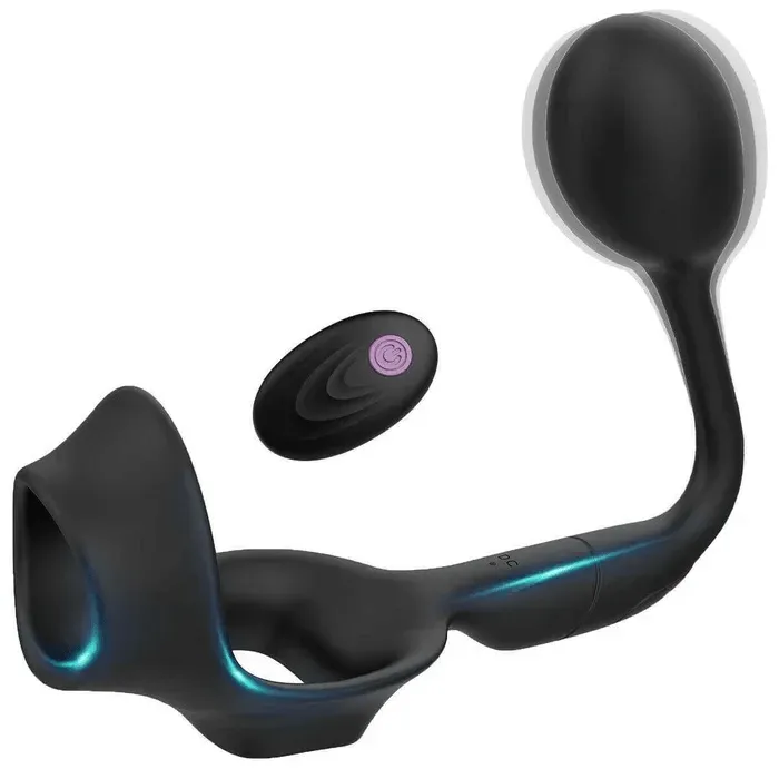 3 IN1 Cock Ring with 10 Frequency Anal Vibrator Wearable