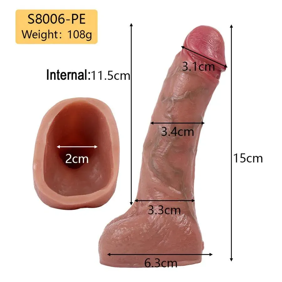 6 Inches Life Like Big Penis Sleeve