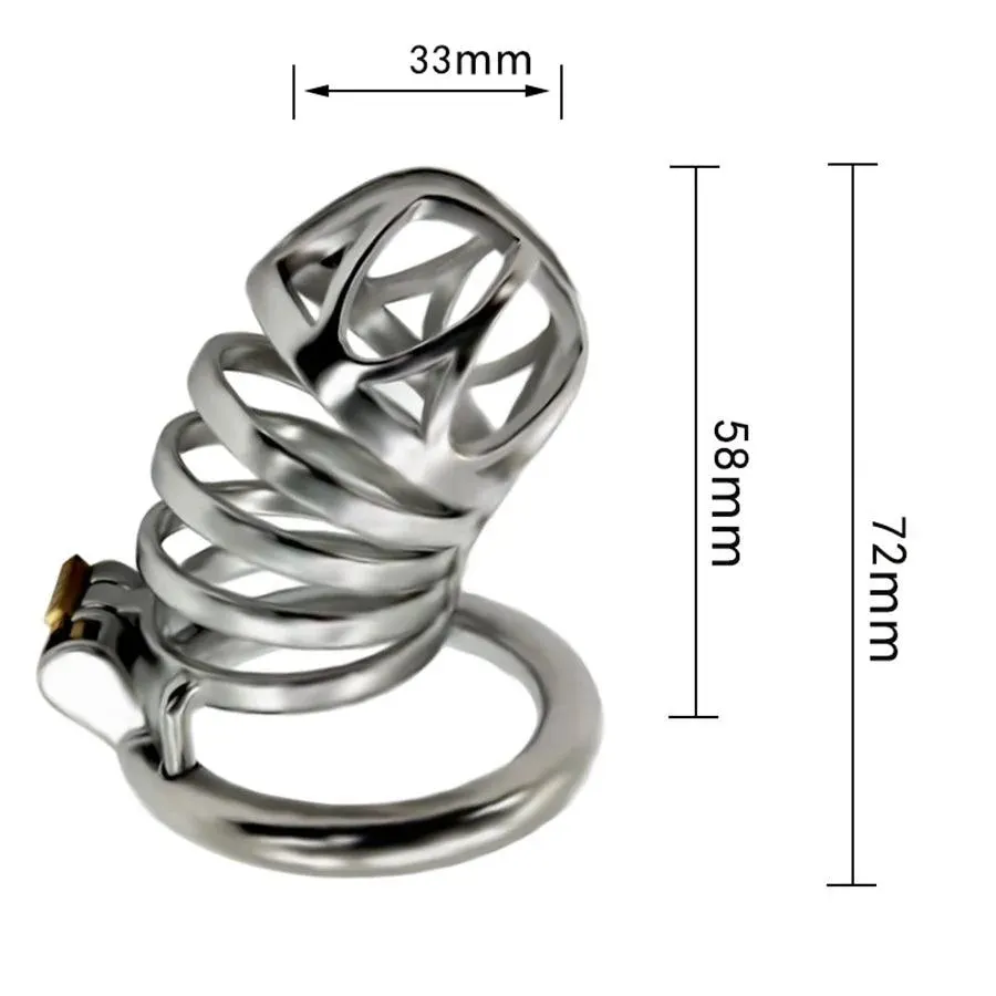 72mm Steel Male Penis Chastity Device