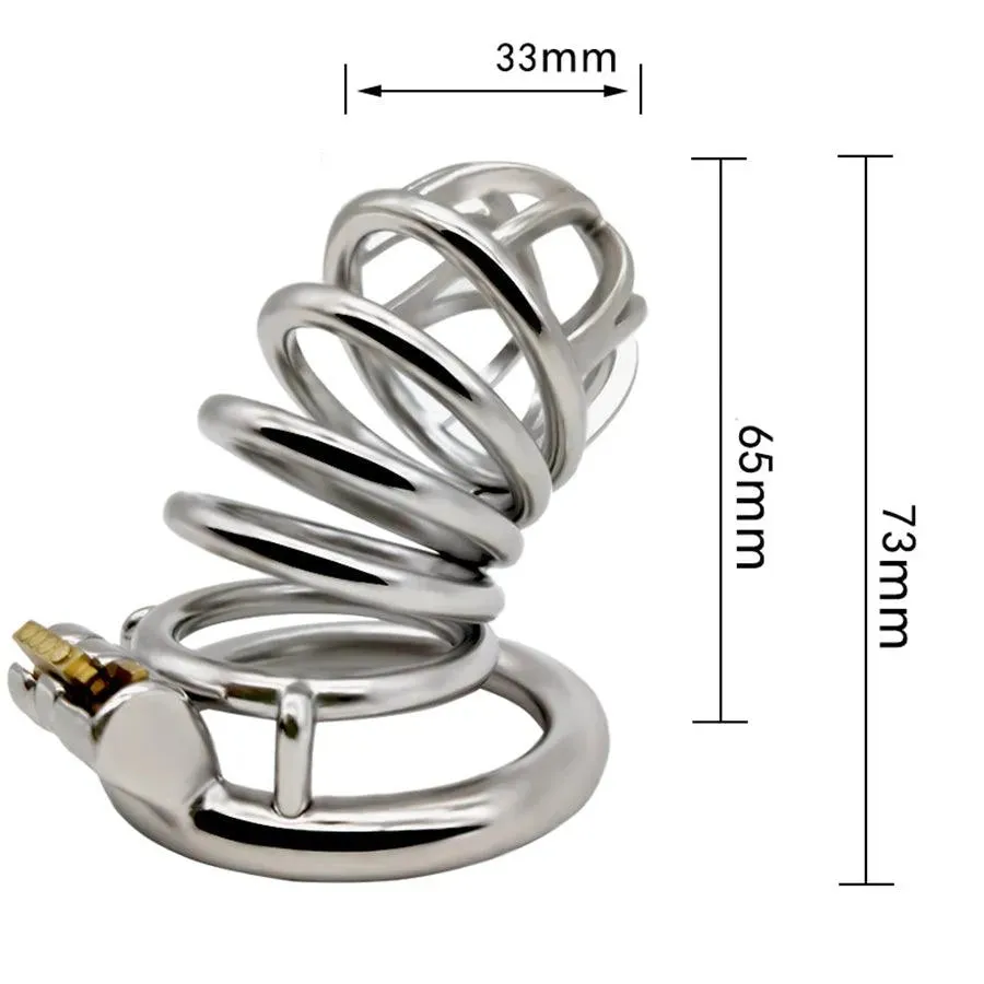 74mm Steel Dick Chastity Cage for Men