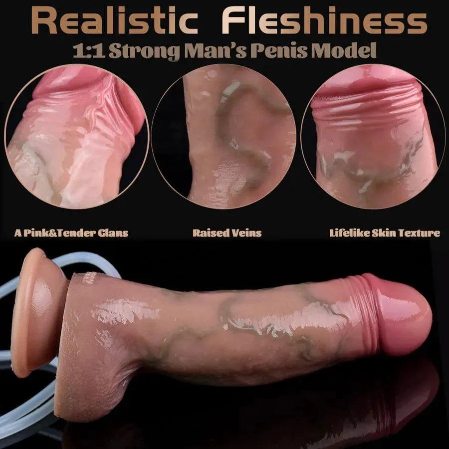 7.5 Inches Realistic Silicone Squirting Dildo