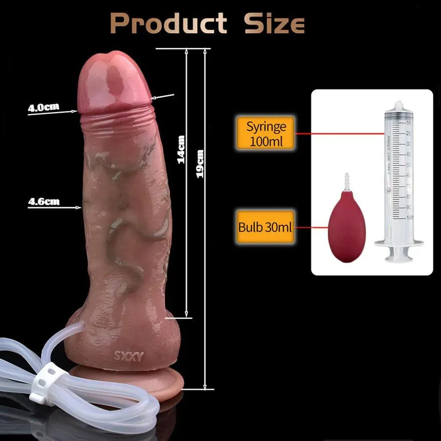 7.5 Inches Realistic Silicone Squirting Dildo