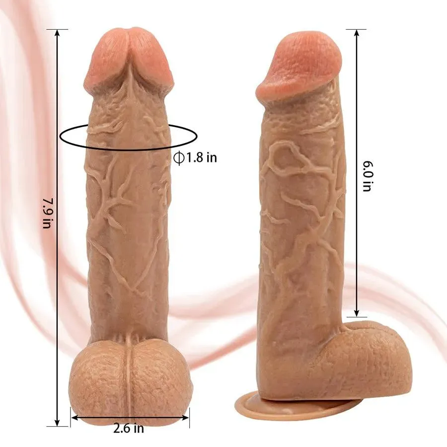 8 Inches Silicone Realistic Dildo for Women