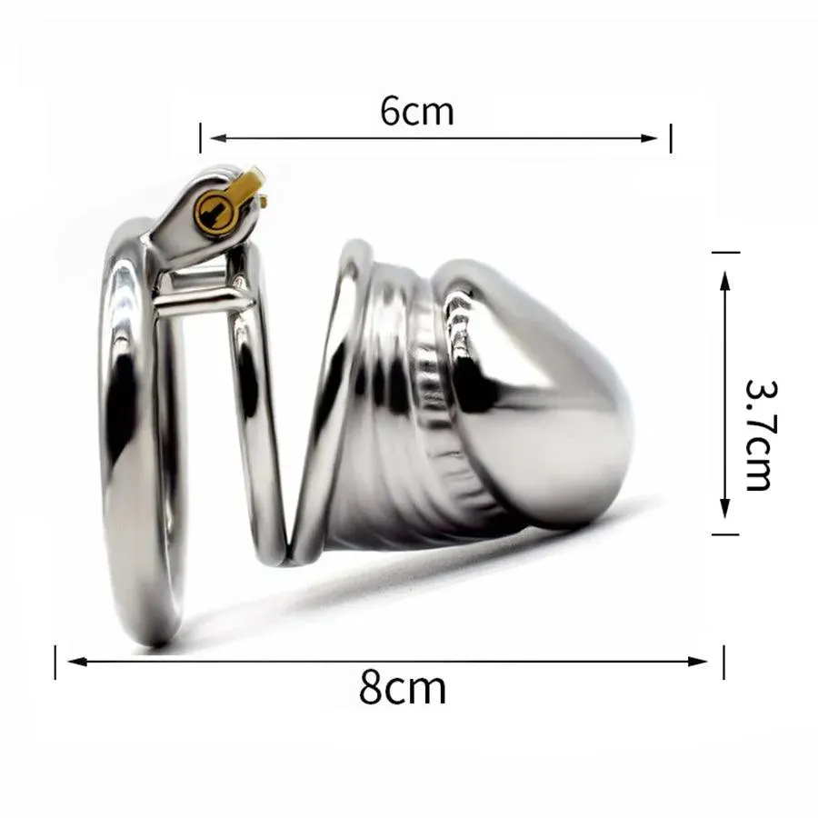 80mm Realistic Metal Male Chastity Cage