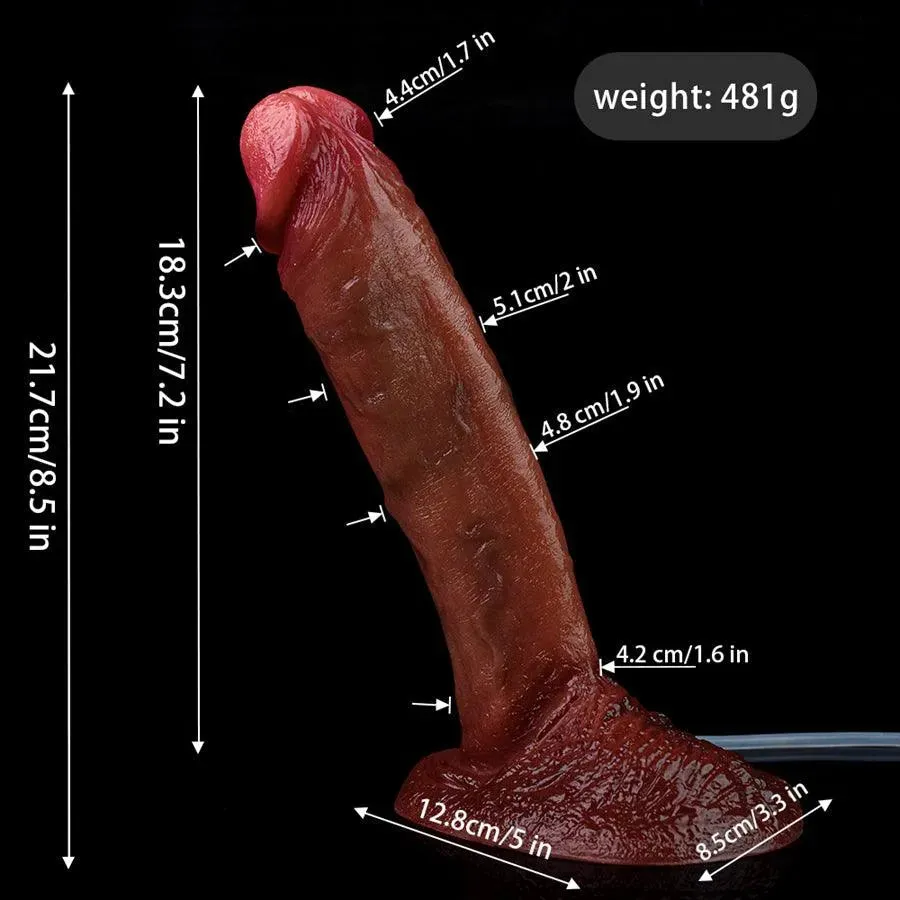 8.5 Inches Silicone Realistic Ejaculating Dildo