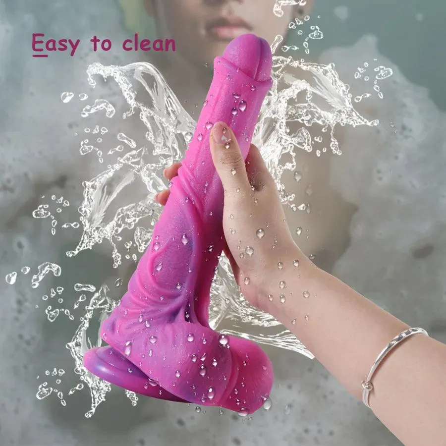 8.66 Inches Realistic Suction Cup Purple Dildo