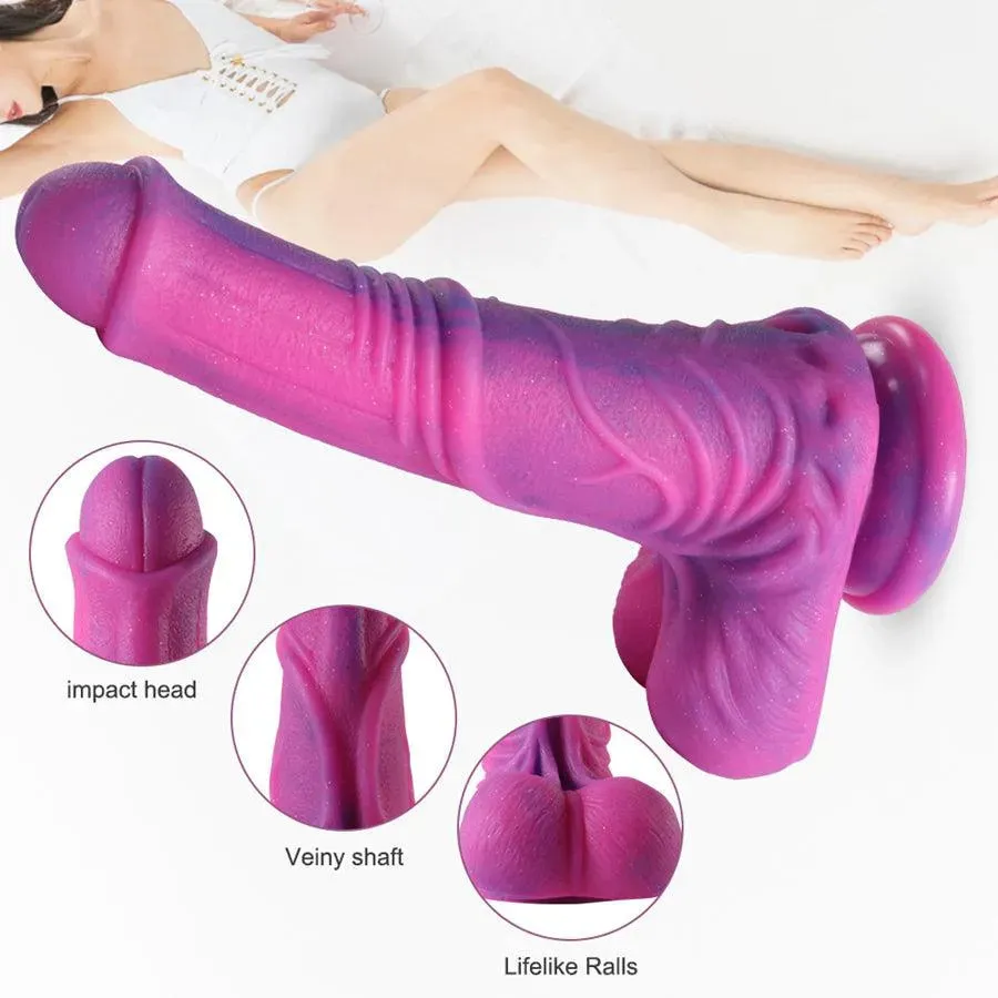 8.66 Inches Realistic Suction Cup Purple Dildo