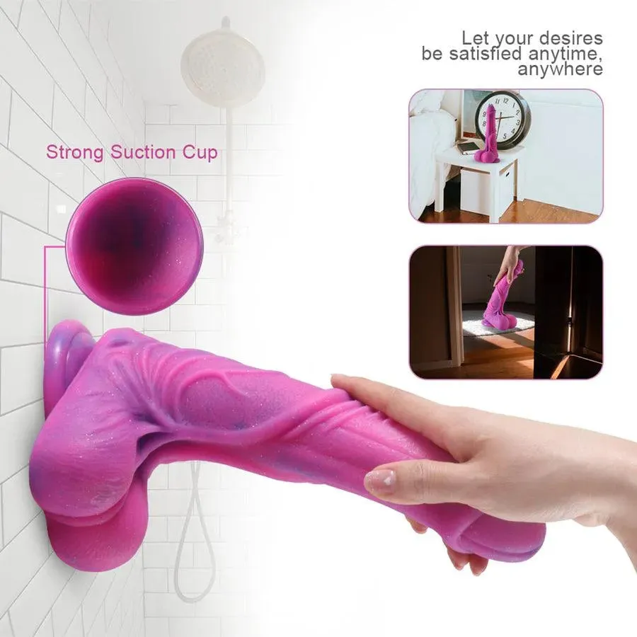 8.66 Inches Realistic Suction Cup Purple Dildo