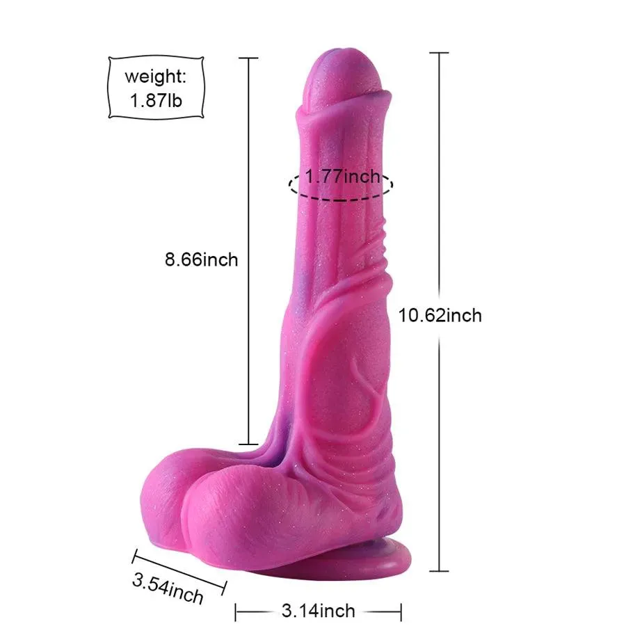 8.66 Inches Realistic Suction Cup Purple Dildo