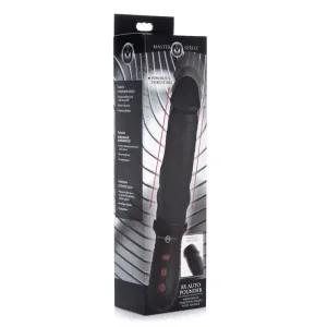 8x Auto Pounder Vibrating and Thrusting Dildo With Handle - Black