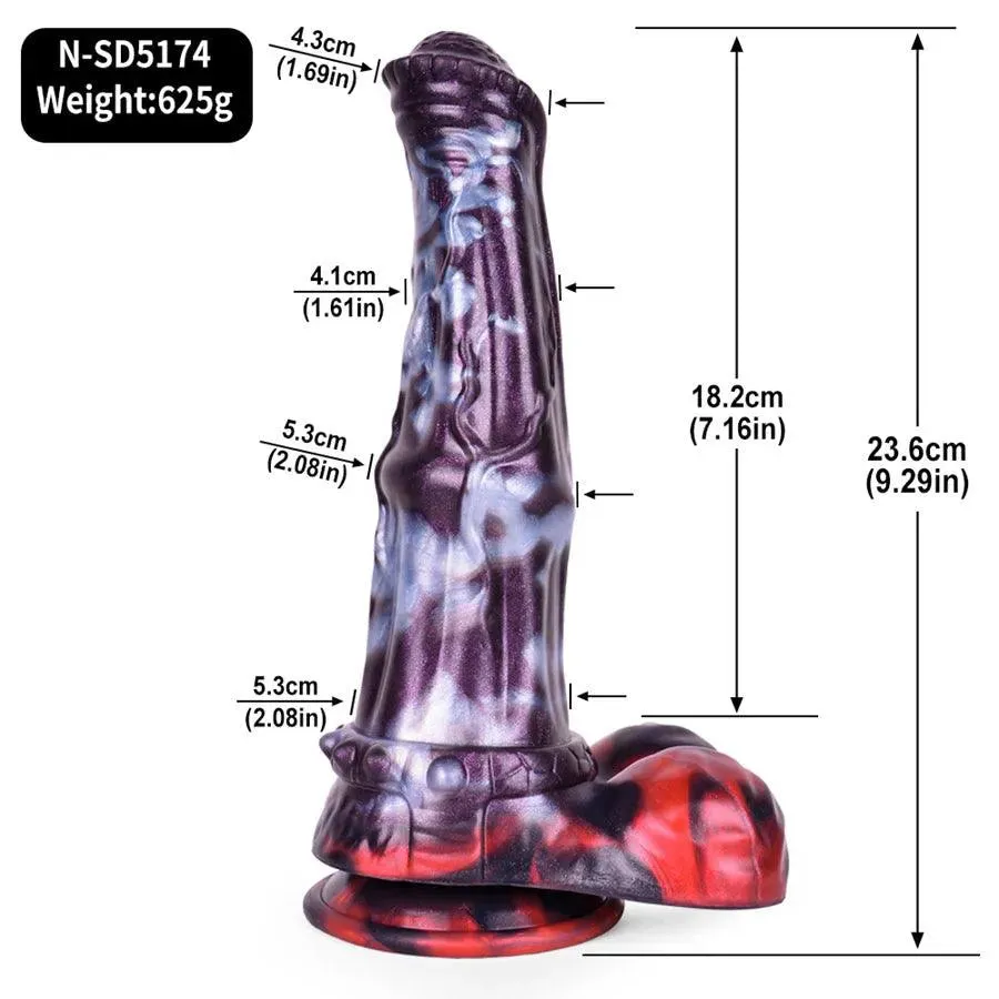 9 Inches Lifelike Horse Cock Dildo Toy