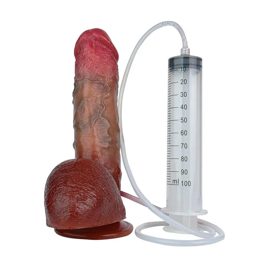 9 Inches Silicone Realistic Ejaculating Dildo