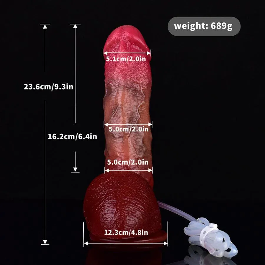 9 Inches Silicone Realistic Ejaculating Dildo