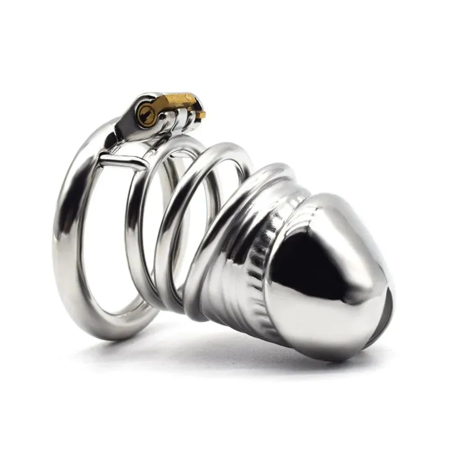 90mm Steel Realistic Male Cock Cage Toy
