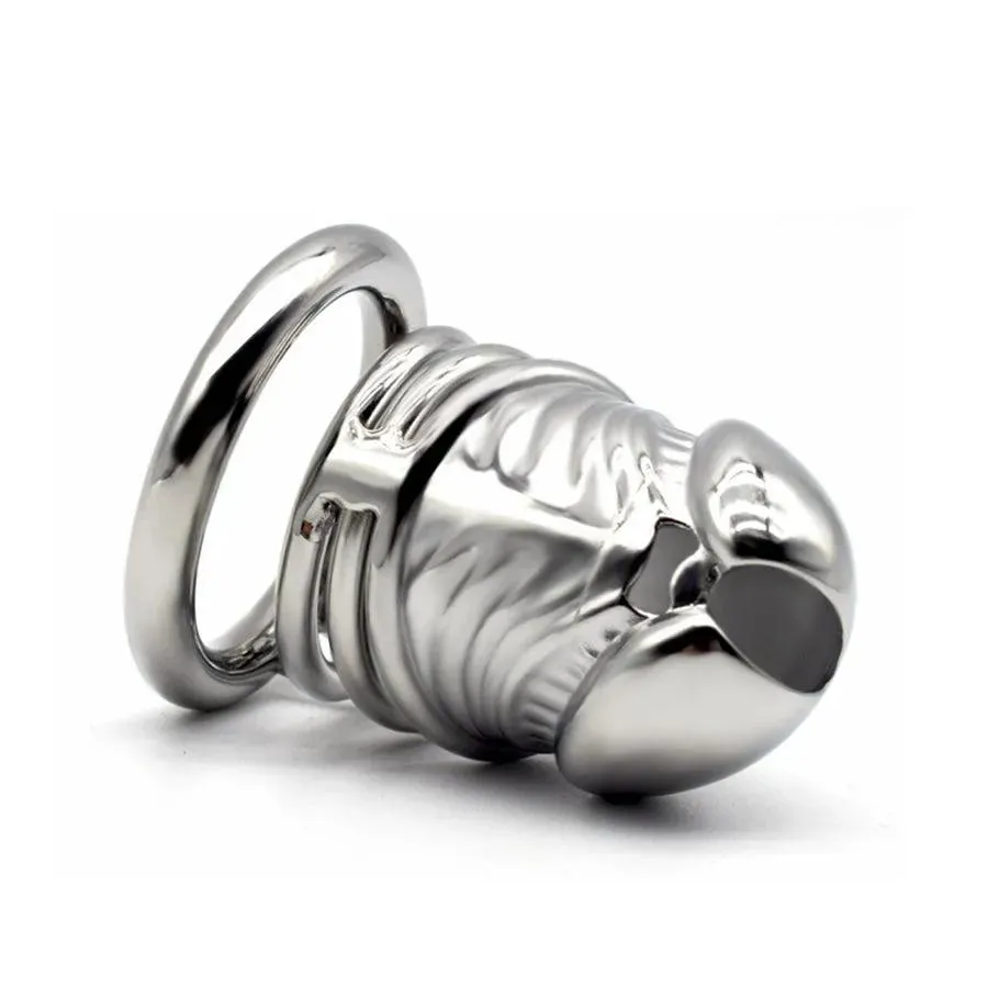 90mm Steel Realistic Male Cock Cage Toy