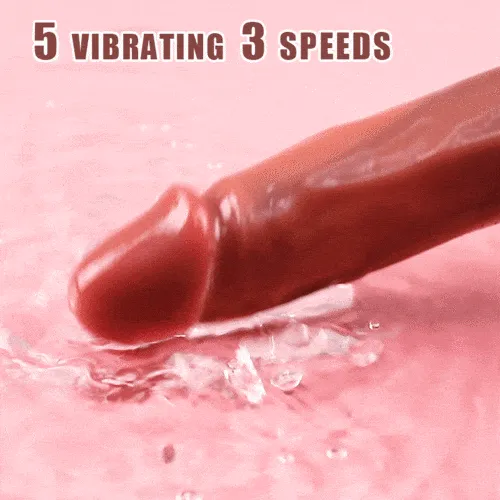 9.17In 5 Beads Rotating Swing 8 Vibrating Dildo remote control