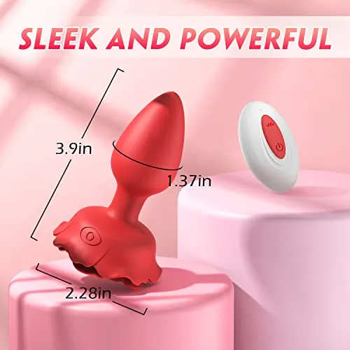 AllureAura - LED Vibrating Butt Plug with 10 Vibration Setting