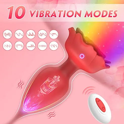 AllureAura - LED Vibrating Butt Plug with 10 Vibration Setting