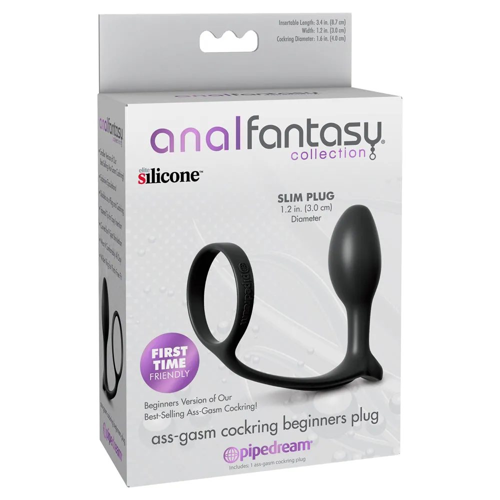 Anal Fantasy Collection Ass-Gasm Cock Ring Butt Plug - Beginners