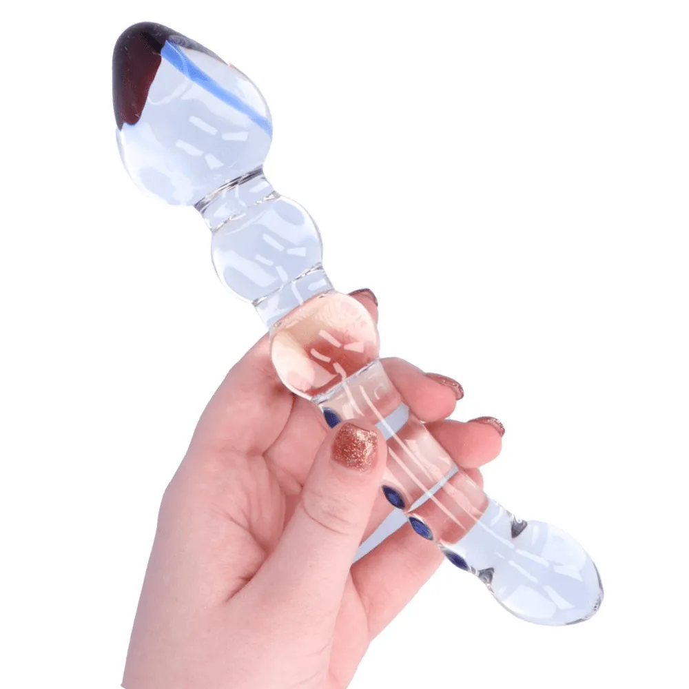 Beaded Glass Anal Slider Wand