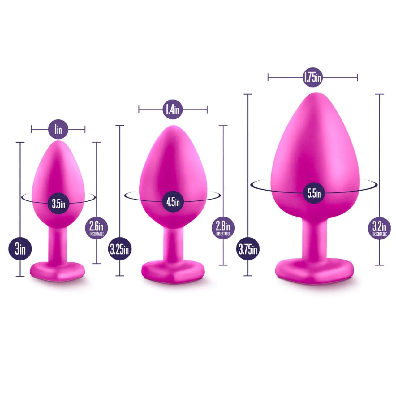 Blush Novelties - Luxe Bling Anal Plugs Training Kit