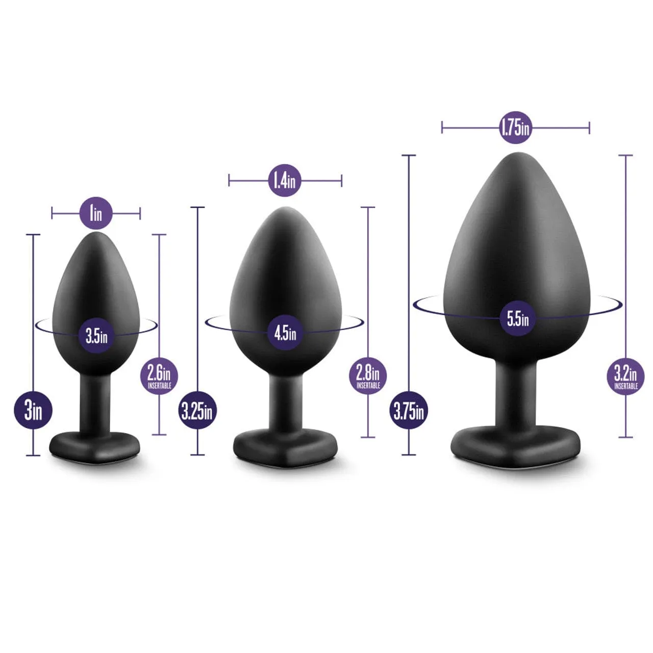 Blush Novelties - Luxe Bling Anal Plugs Training Kit