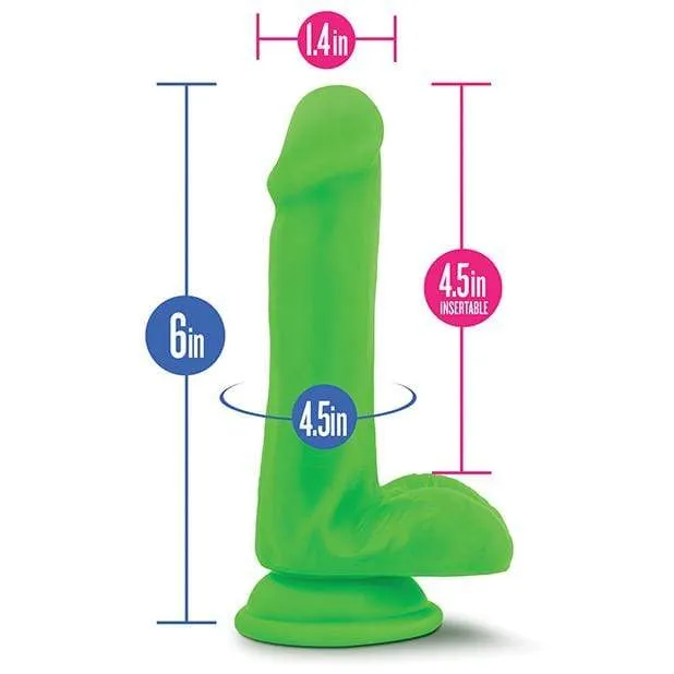 Blush Novelties - Neo Dual Density Realistic Cock with Balls 6" (Green)