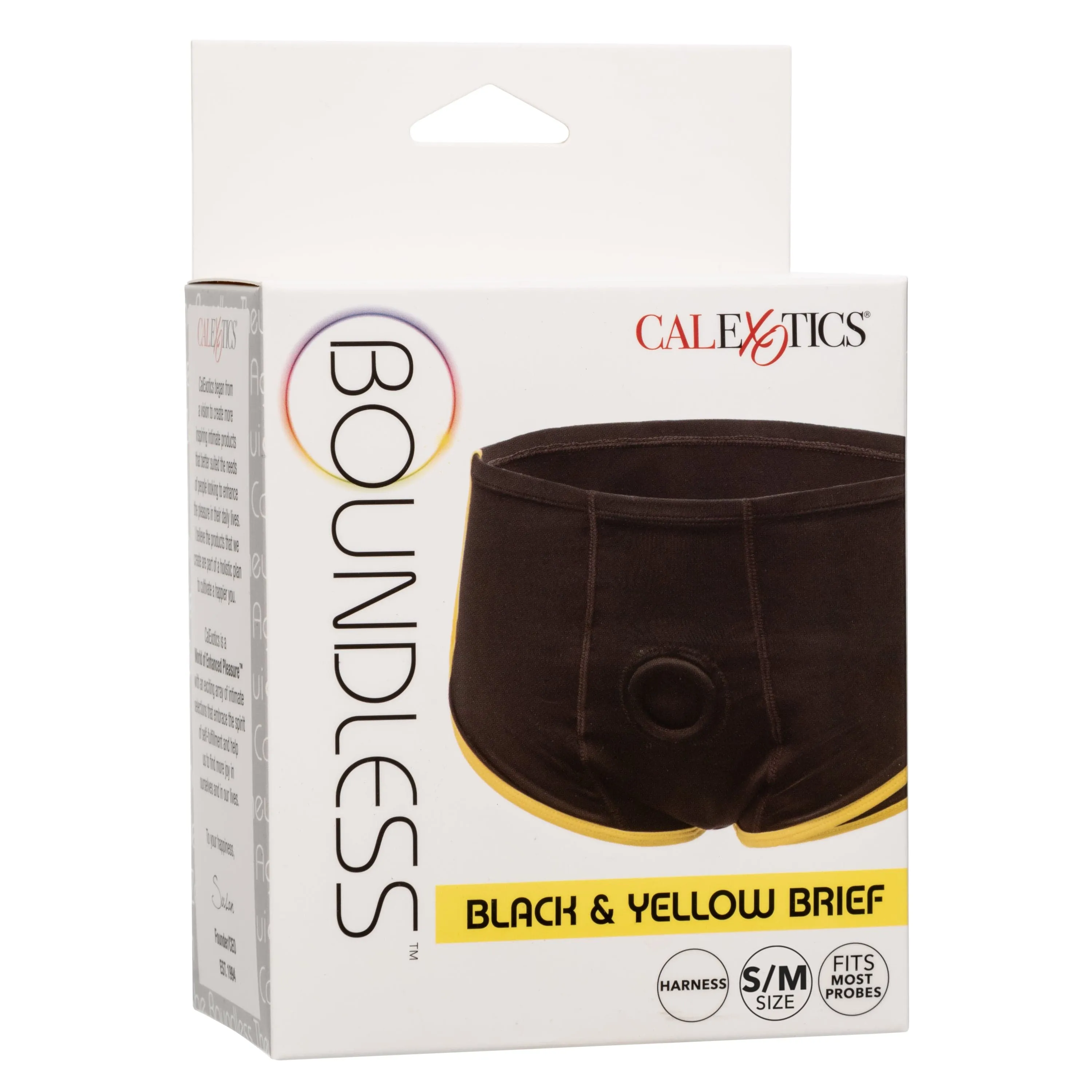 California Exotics - Boundless Black and Yellow Brief Strap On Harness