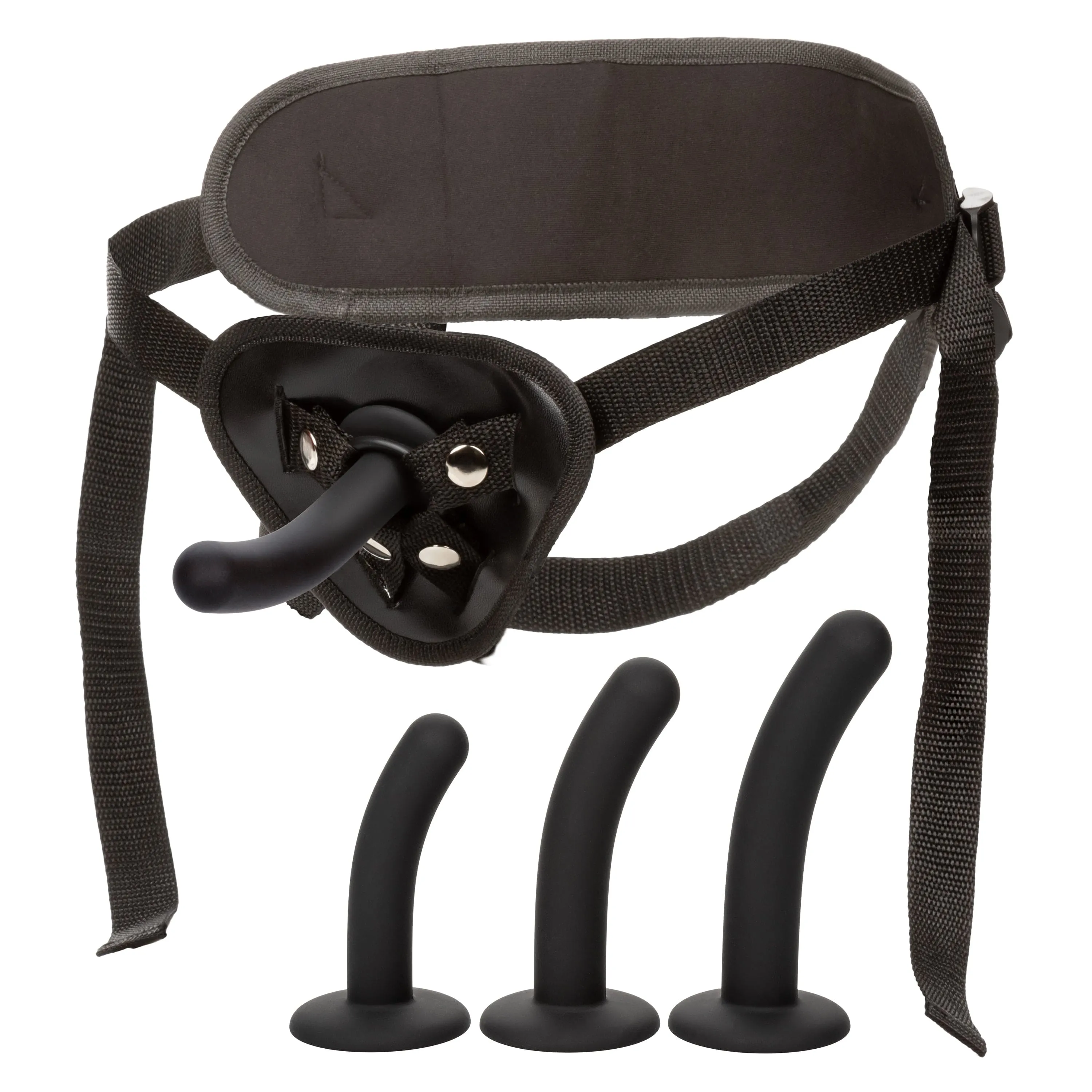 California Exotics - Boundless Silicone Curve Pegging Kit Strap On (Black)