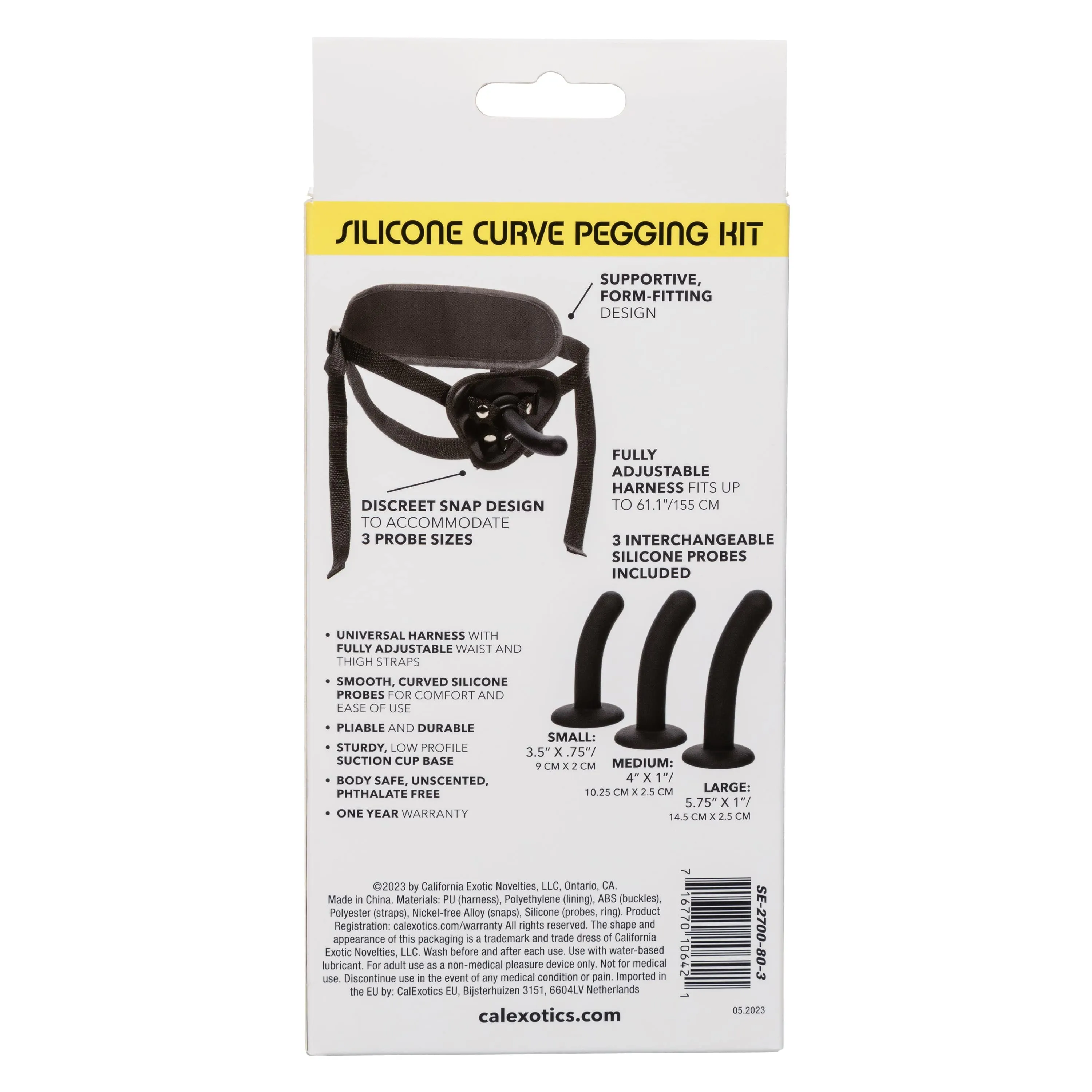 California Exotics - Boundless Silicone Curve Pegging Kit Strap On (Black)