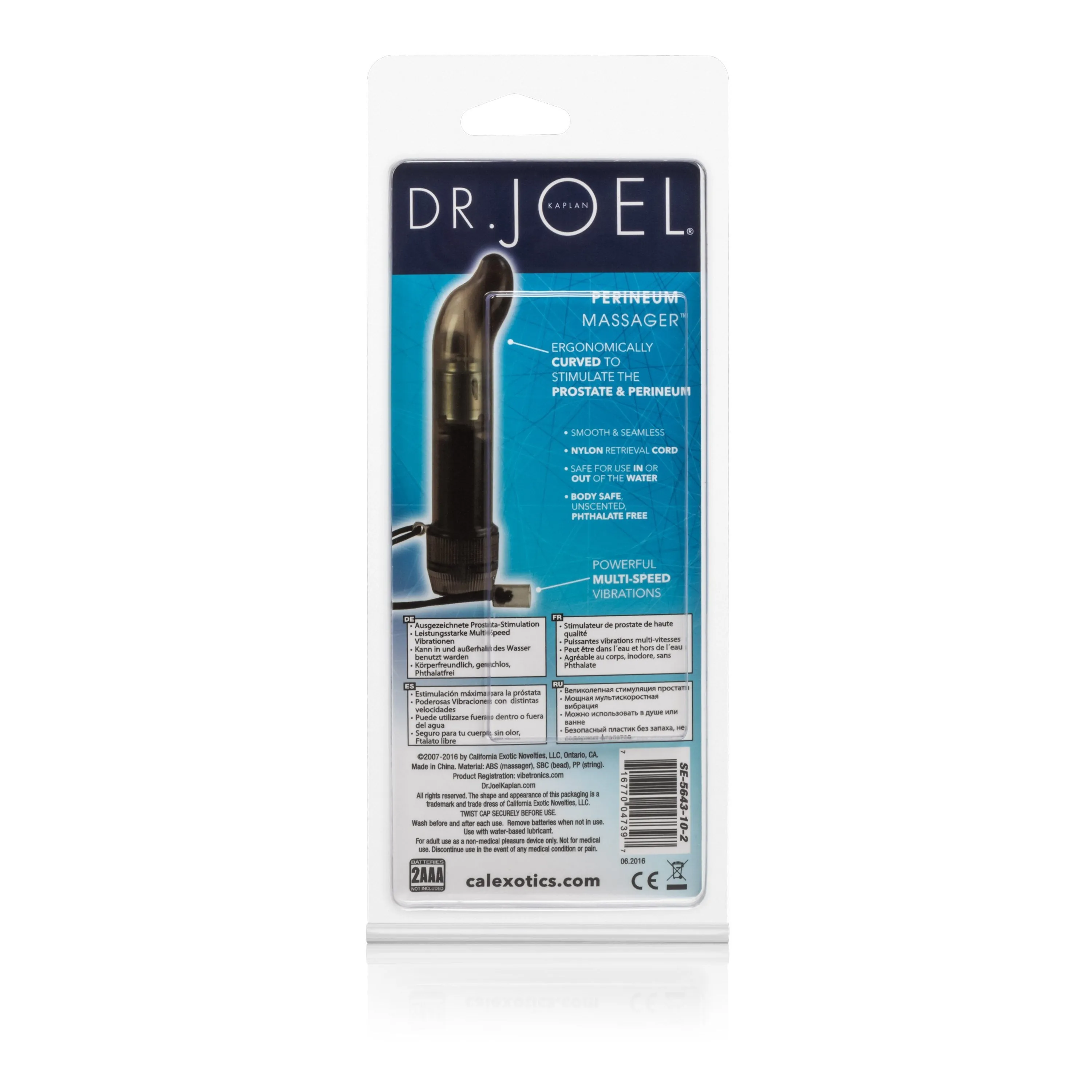 California Exotics - Dr Joel Kaplan Perineum Prostate Massager 4.5" (Black)