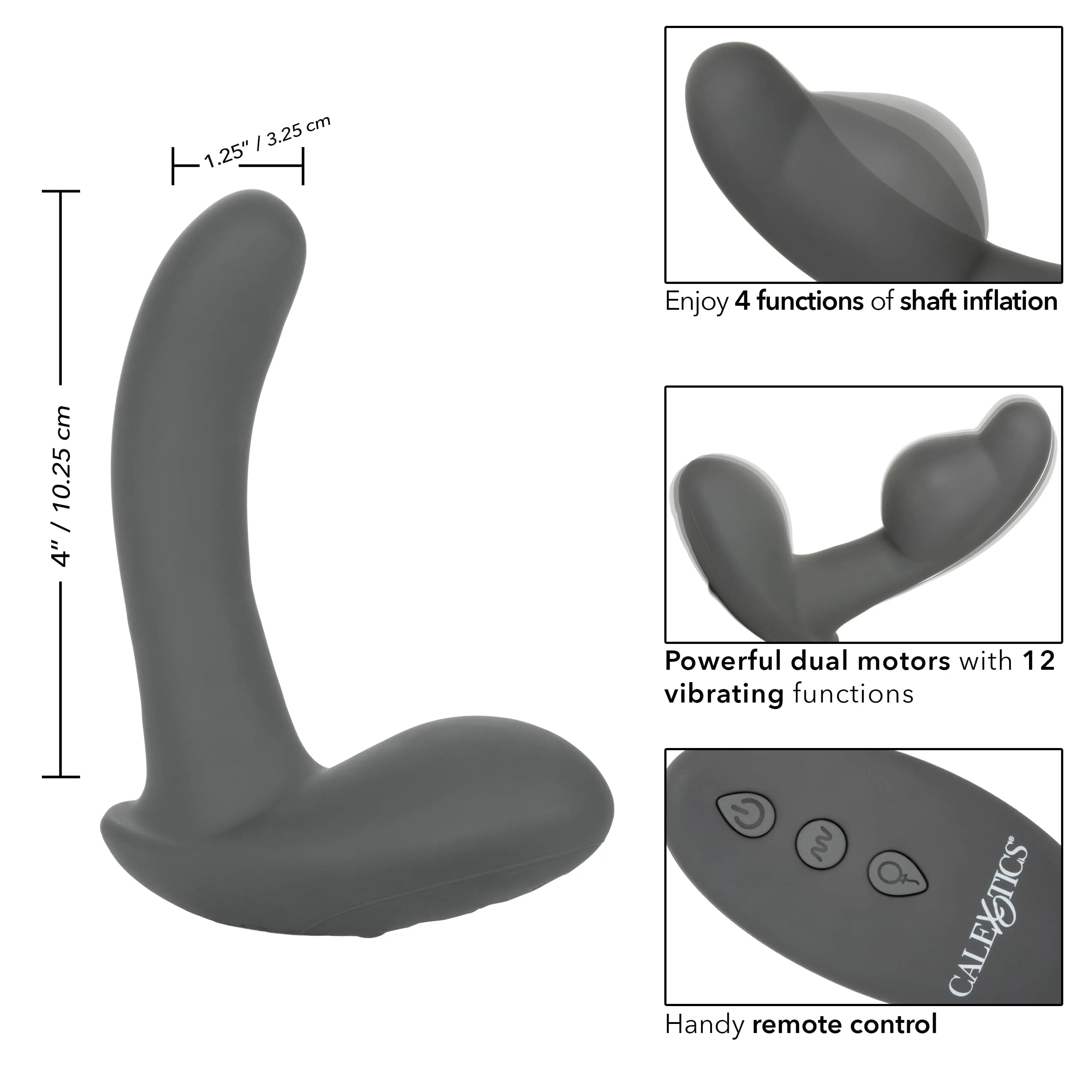 California Exotics - Eclipse Remote Control Inflatable Probe Prostate Massager (Black)