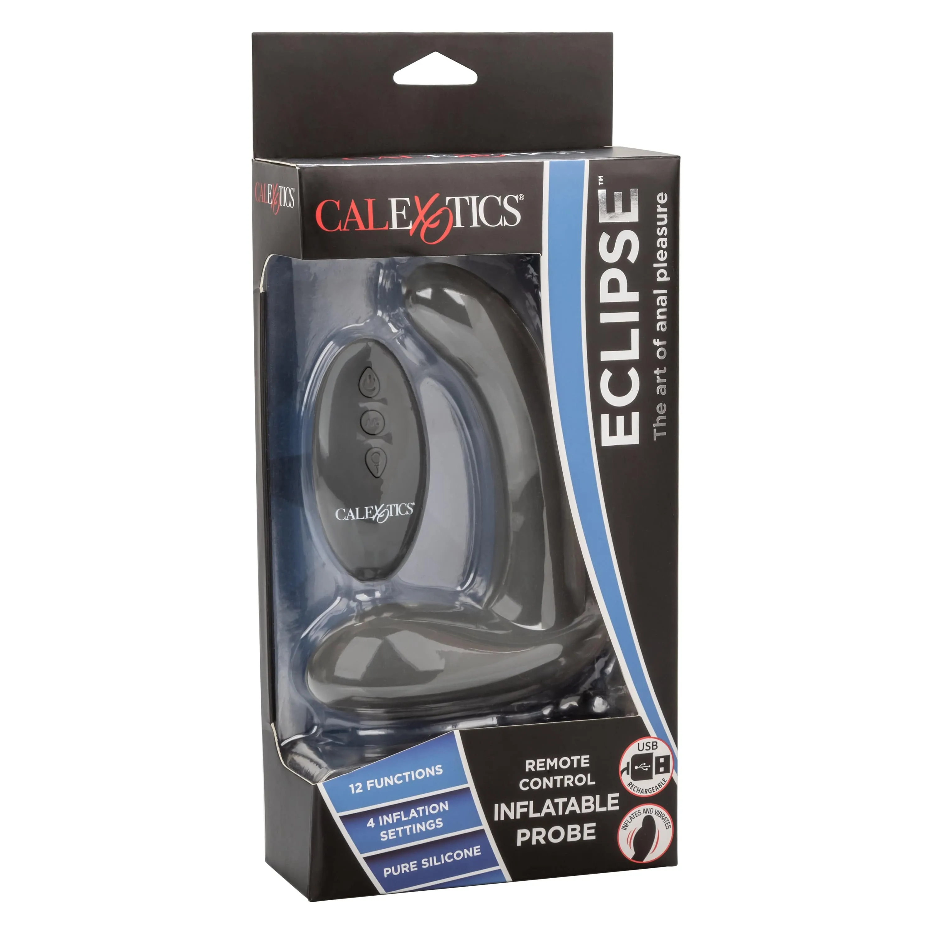 California Exotics - Eclipse Remote Control Inflatable Probe Prostate Massager (Black)