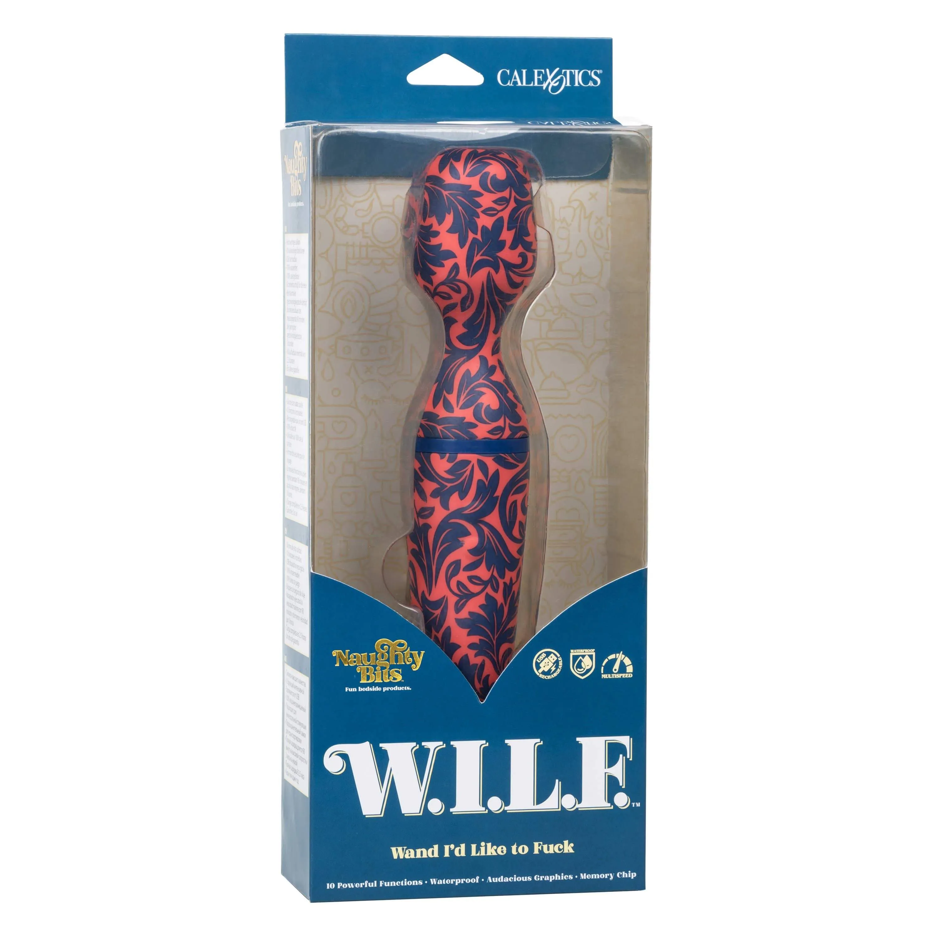 California Exotics - Naughty Bits W I L F Wand Id Like to F*ck Wand Massager (Pink)