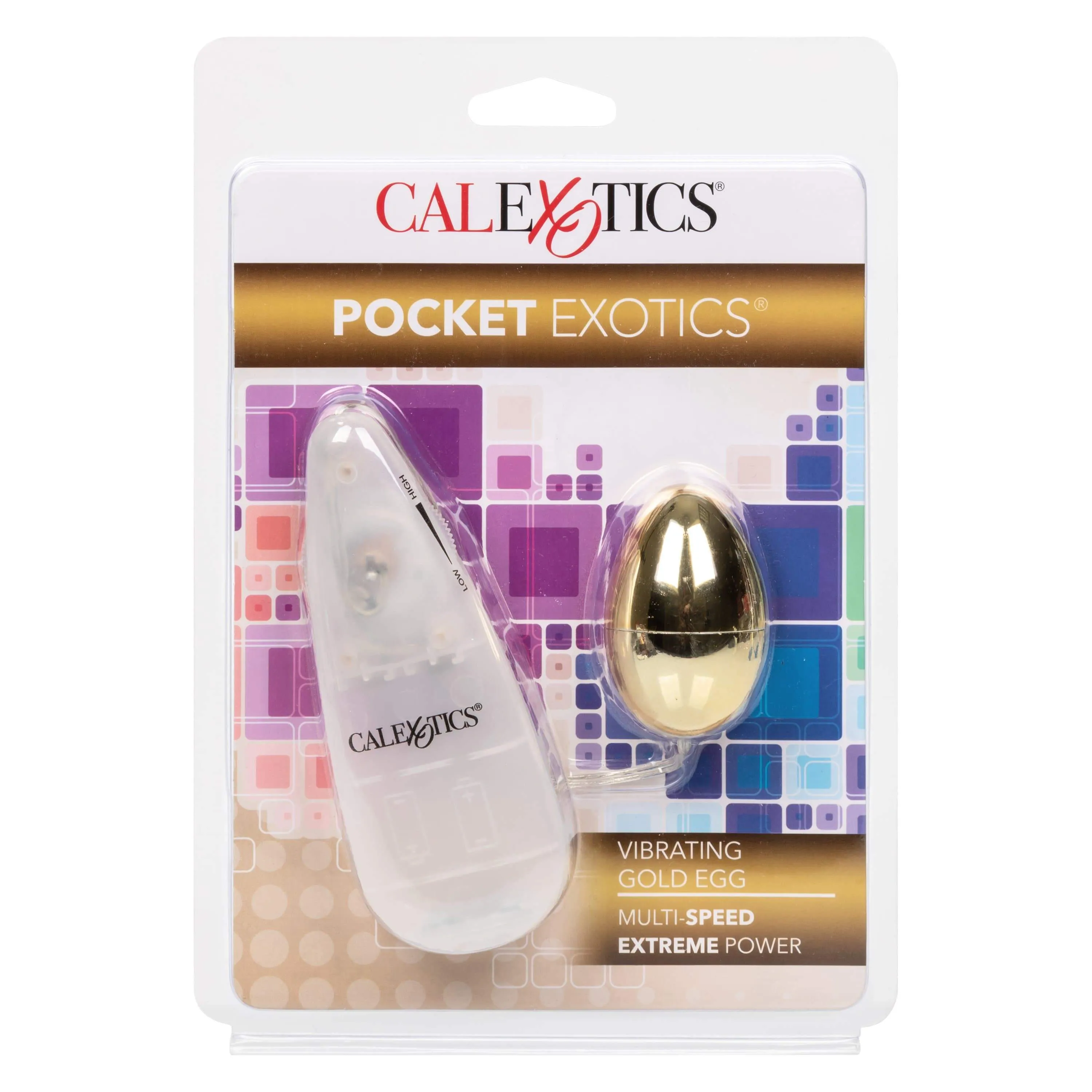 California Exotics - Pocket Exotics Vibrating Gold Egg Massager with Remote (Gold)