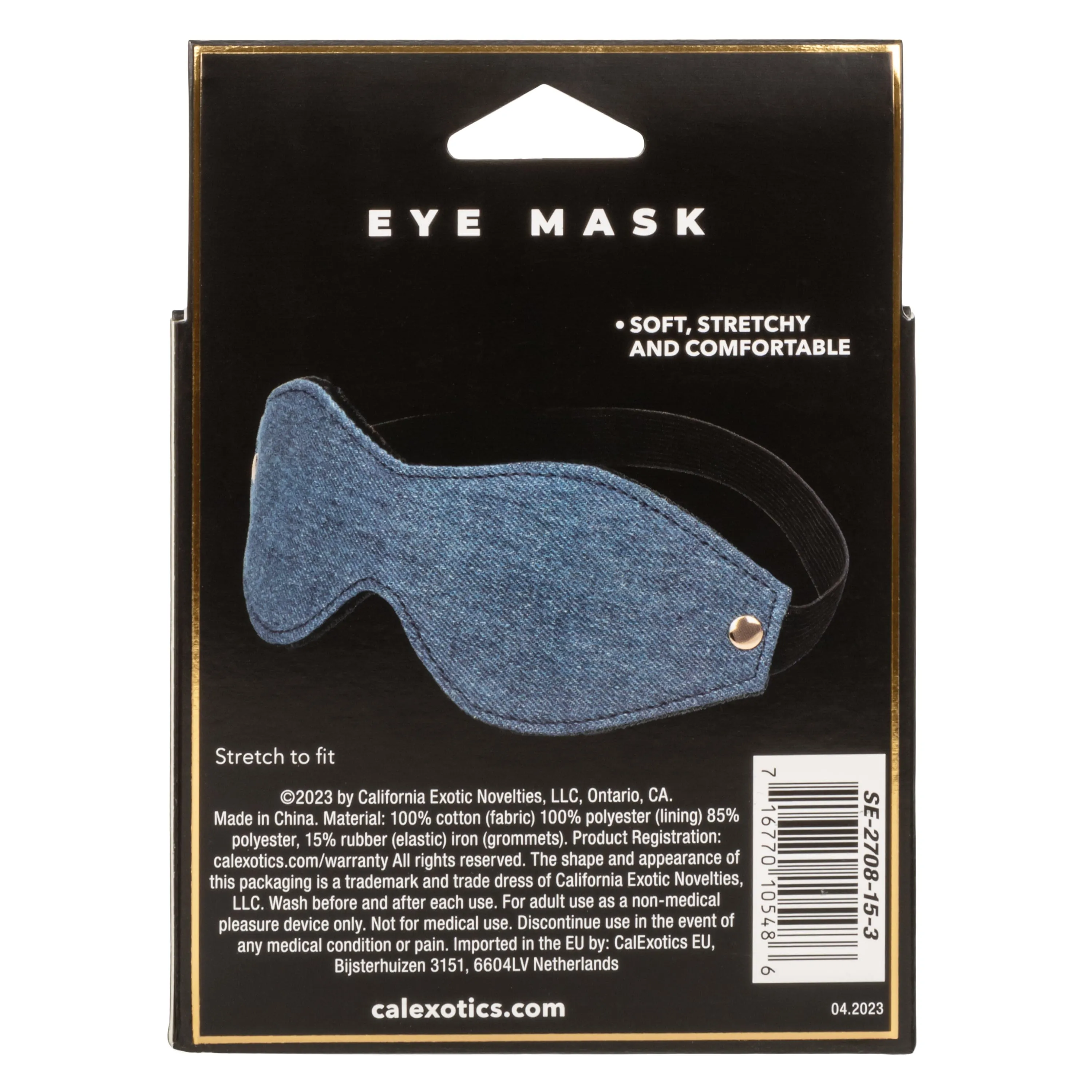 California Exotics - Ride 'em Premium Denim Collection Eye Mask (Blue)