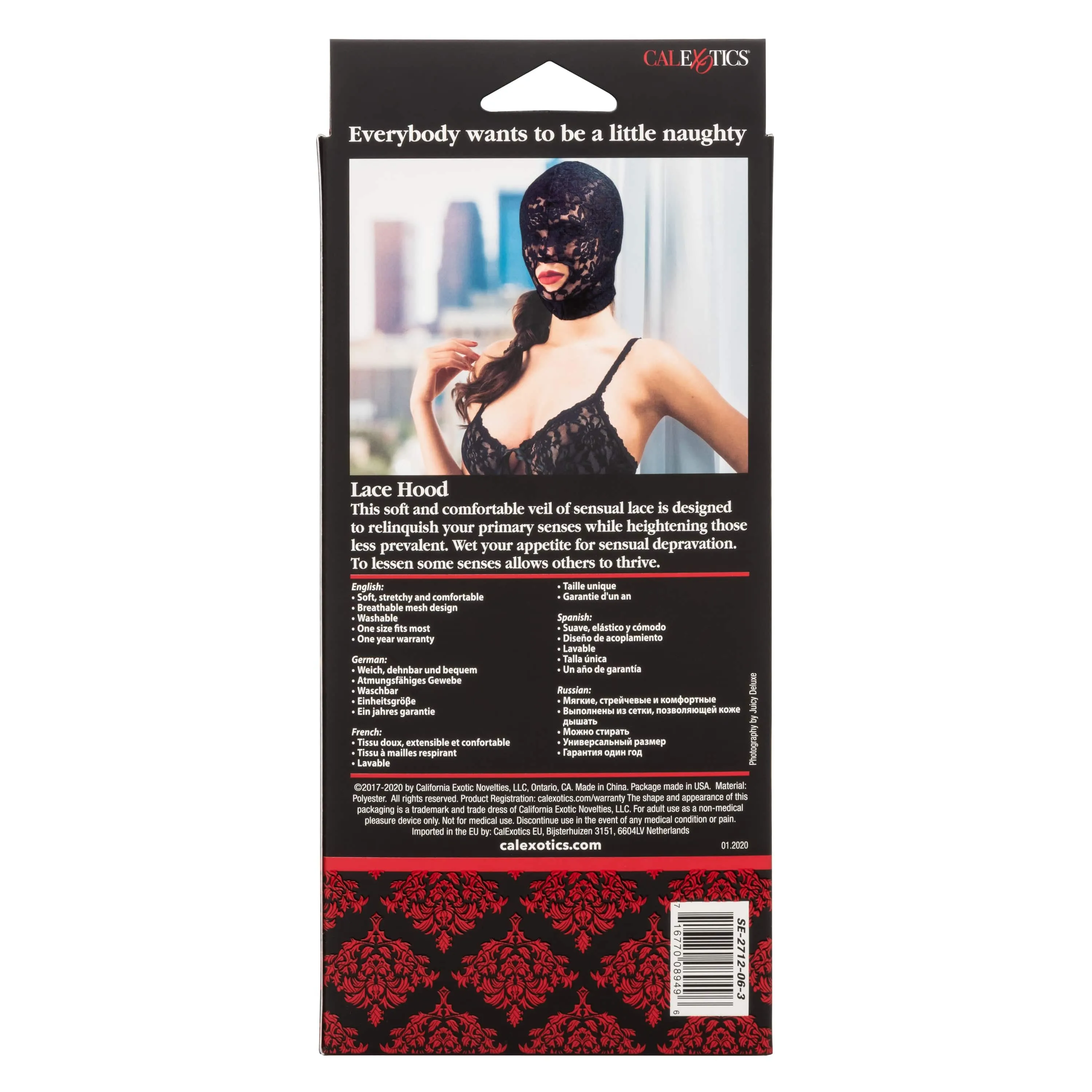 California Exotics - Scandal Lace Hood (Black)