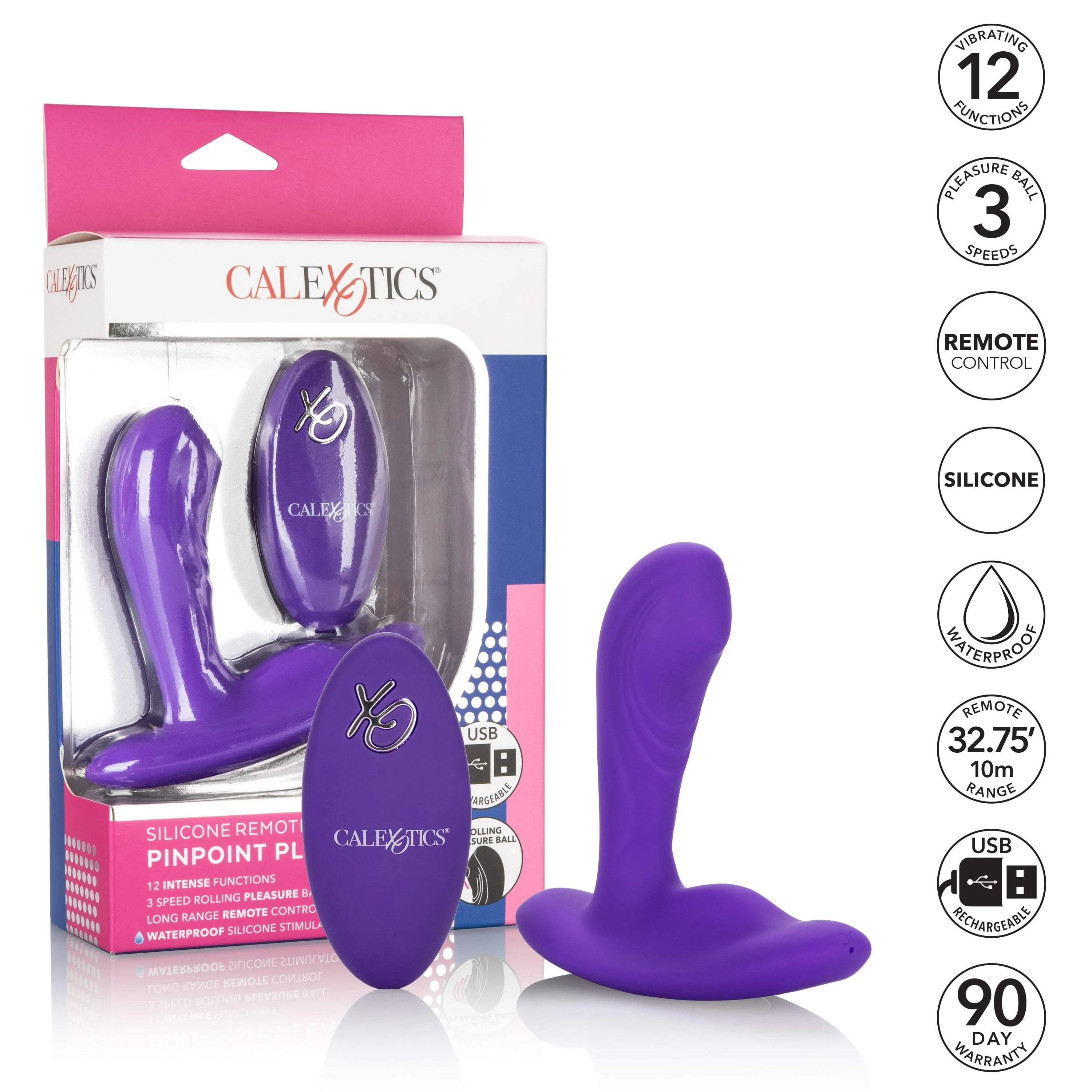 California Exotics - Silicone Remote Pinpoint Pleaser Prostate Massager (Purple)