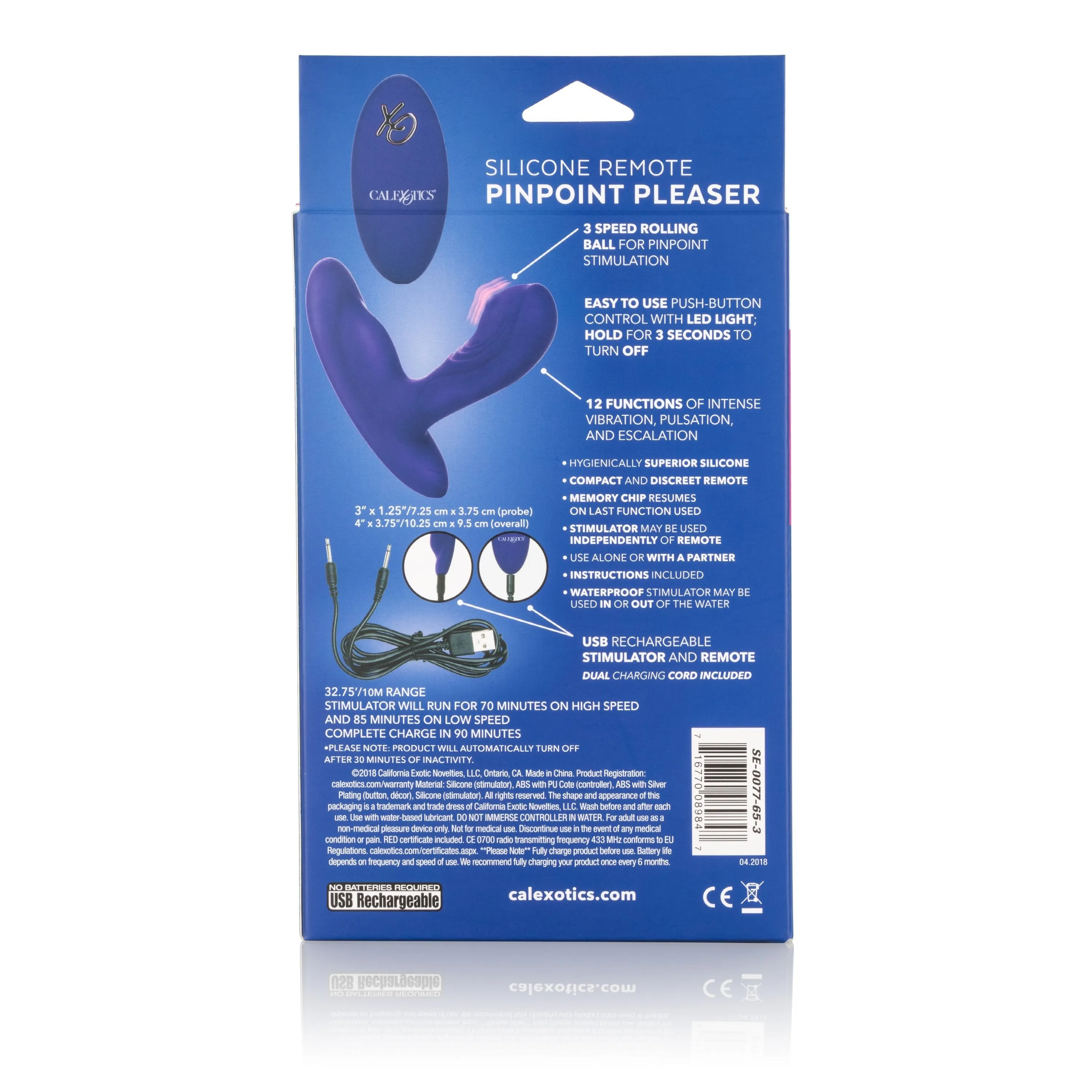 California Exotics - Silicone Remote Pinpoint Pleaser Prostate Massager (Purple)