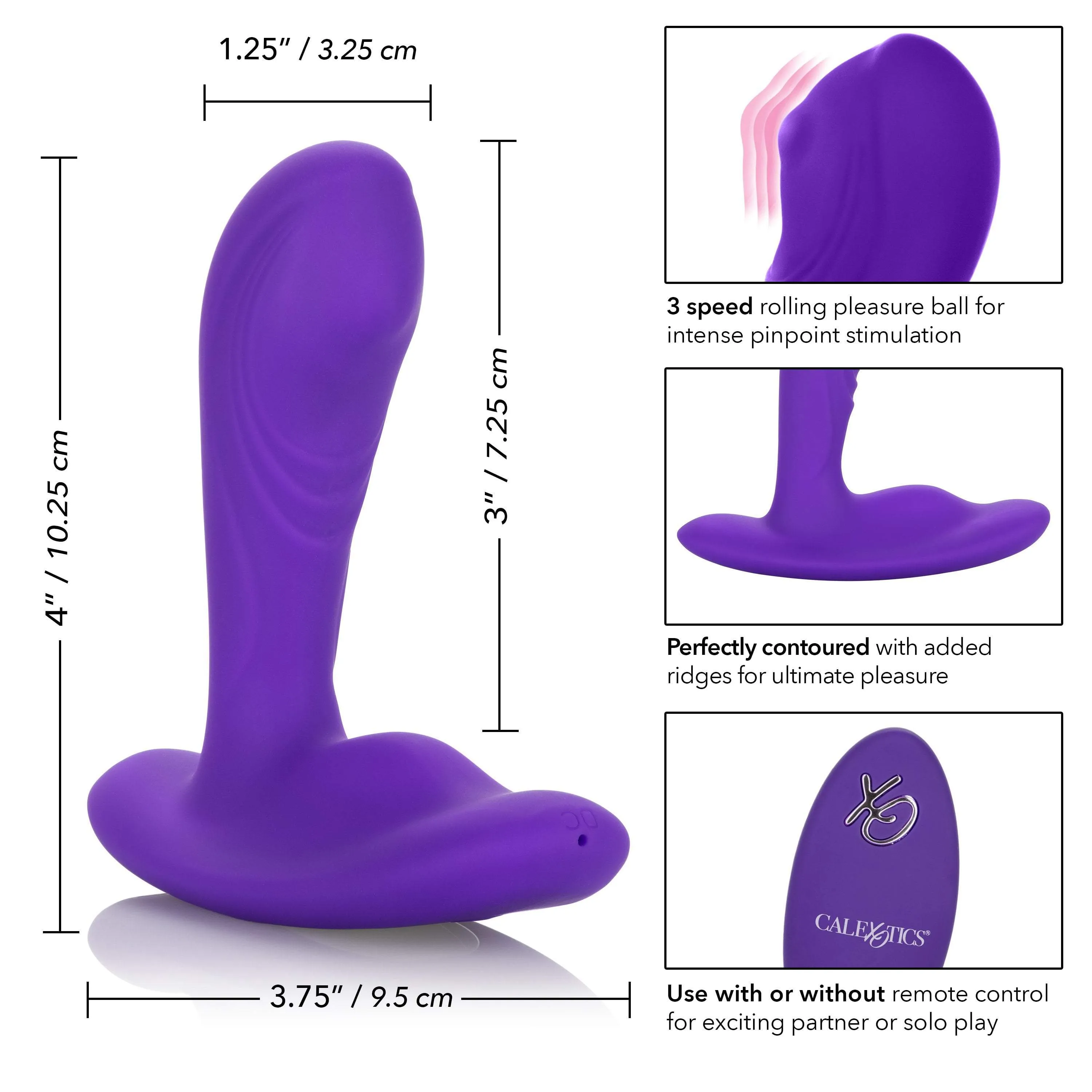 California Exotics - Silicone Remote Pinpoint Pleaser Prostate Massager (Purple)