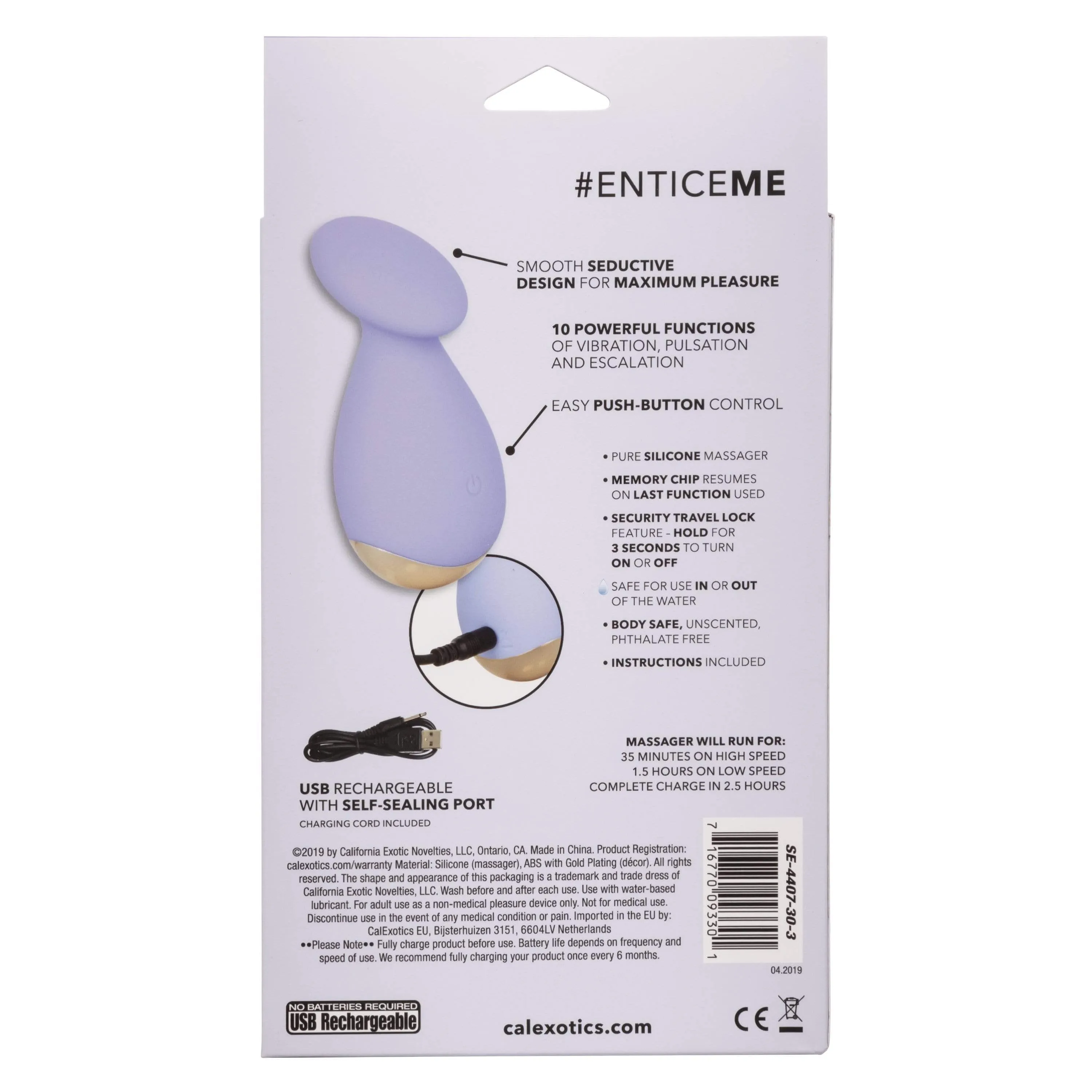 California Exotics - Slay EnticeMe Silicone Clit Massger (Purple)