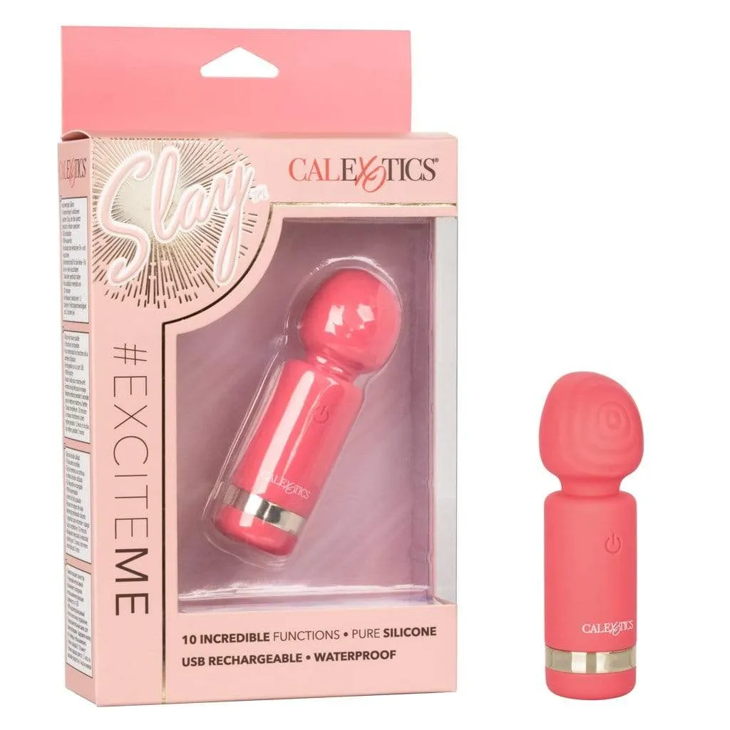 California Exotics - Slay ExciteMe Mini Wand Massager (Pink)