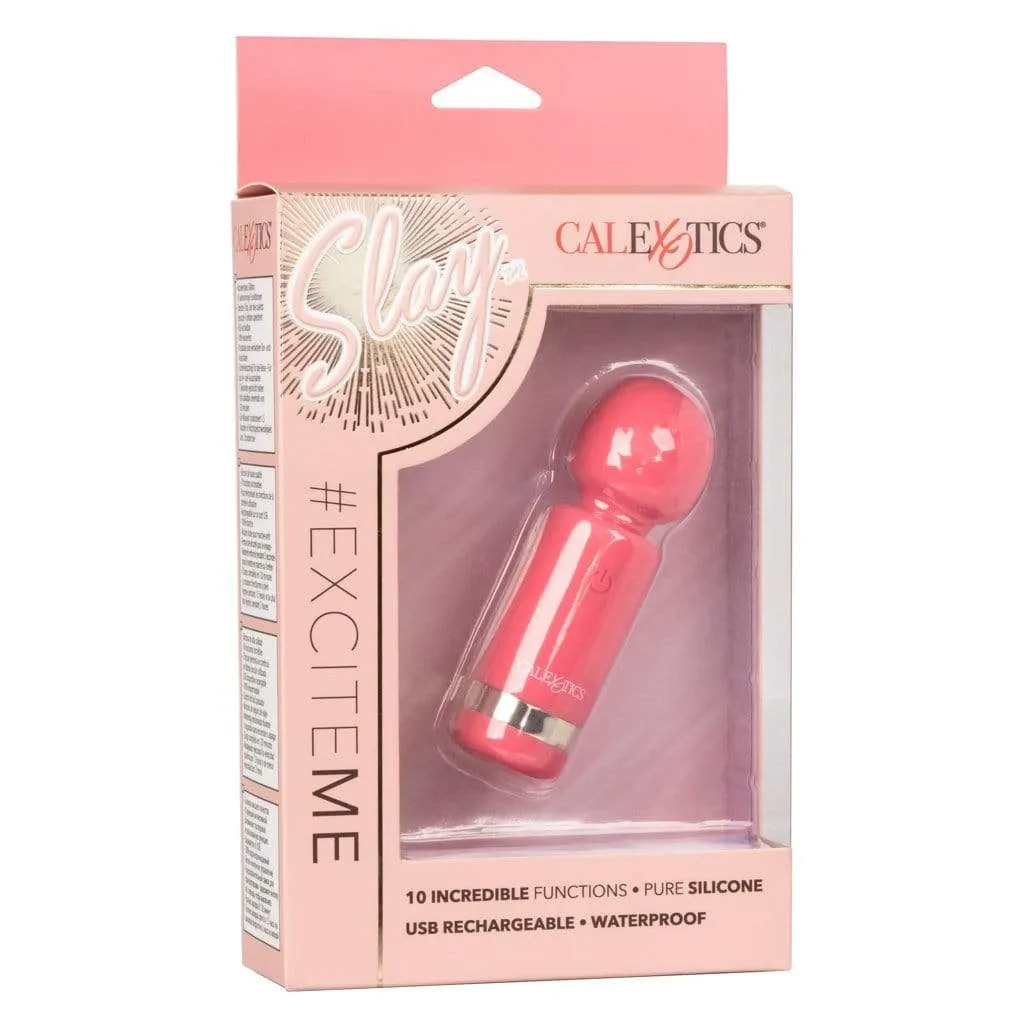 California Exotics - Slay ExciteMe Mini Wand Massager (Pink)