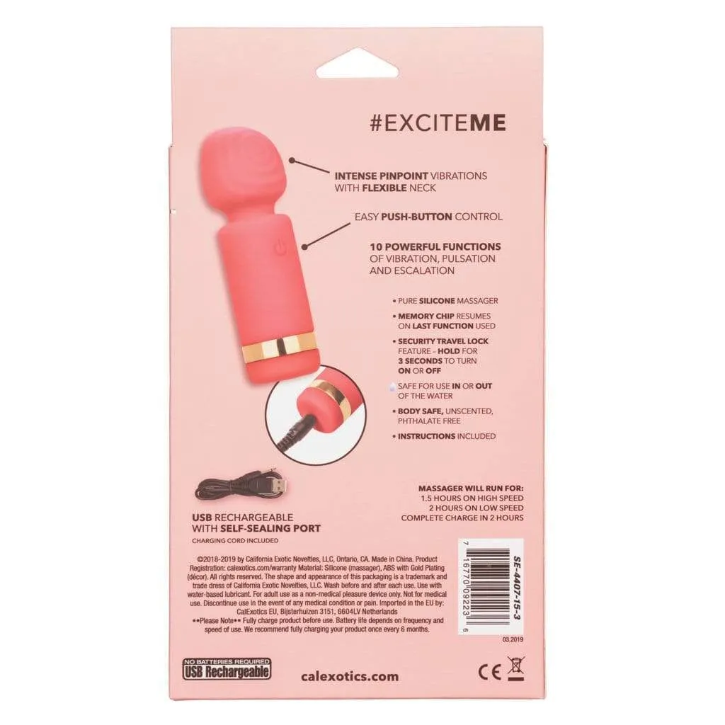 California Exotics - Slay ExciteMe Mini Wand Massager (Pink)