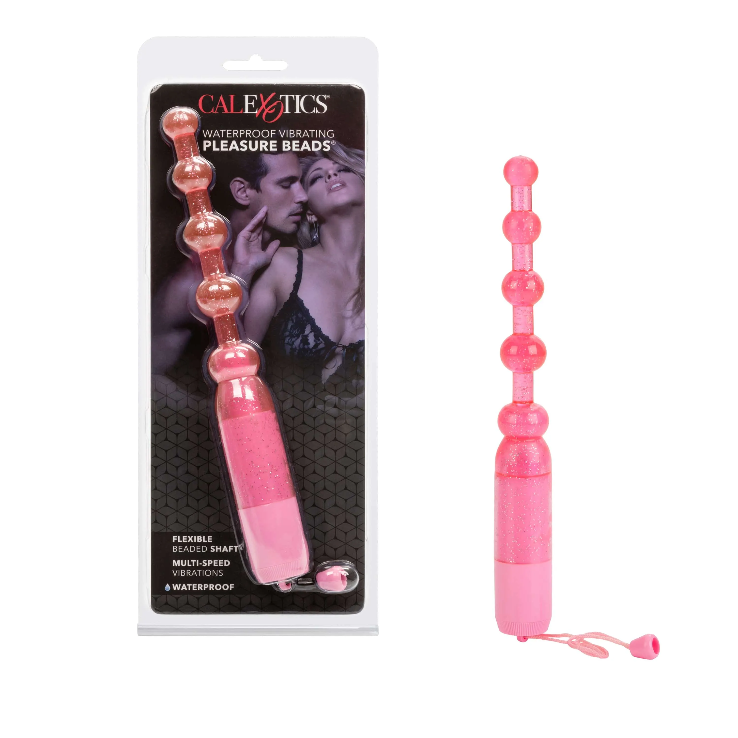 California Exotics - Waterproof Vibrating Pleasure Anal Beads (Pink)